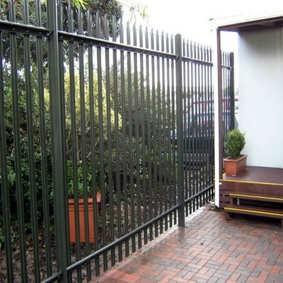 Customized heavy duty palisade fence panels curved top palisade fencing W shape