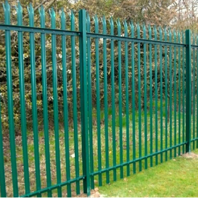 Customized heavy duty palisade fence panels curved top palisade fencing W shape