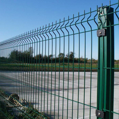 4.5mm High Security Curvy Steel Wire Mesh Fence PVC Coated Galvanized Steel Welded Fencing with 3 bending