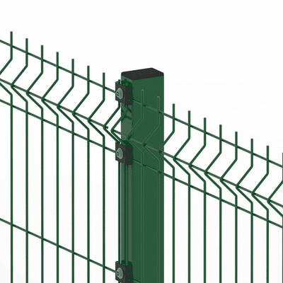 Curvy 3D Triangle Galvanized Welded Wire Mesh Fence PVC Coated