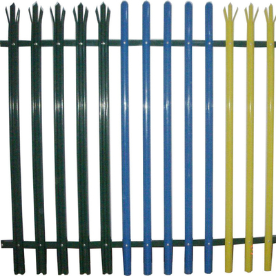 Customized heavy duty palisade fence panels D and W type head top palisade fencing