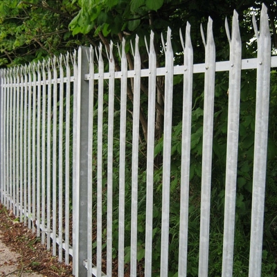 Customized heavy duty palisade fence panels curved top palisade fencing W shape