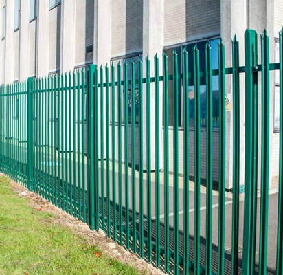 Customized heavy duty palisade fence panels curved top palisade fencing W shape