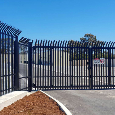 Low Prices galvanized steel fence price post brackets palisade fence