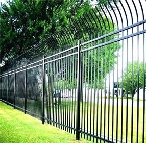 Wholesale 6ftx8ft garden black metal fences anti rust galvanized steel fence