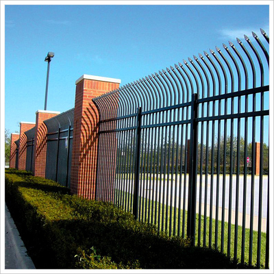 Wholesale 6ftx8ft garden black metal fences Wrought Iron Fence